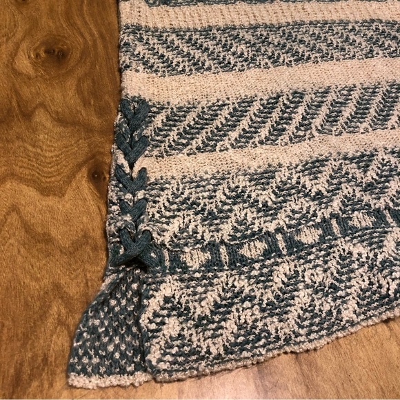 Knox Rose Striped Knit Pullover Acrylic  Sweater Braided Sides Womens Size Large - Picture 6 of 8